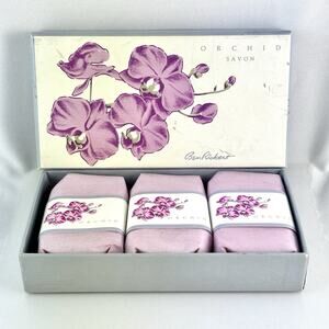 Vintage Ben Rickert Orchid Luxury Perfumed Soap Set of 3 With Original Box